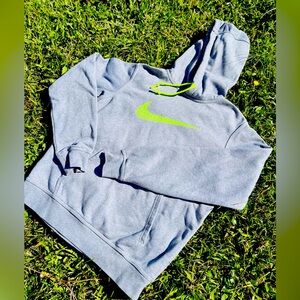 Nike Hooded Sweatshirt Size Medium with Bright Yellow Swoosh